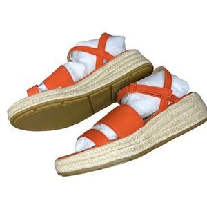 Eileen Fisher Devi-Tn Tangelo Tumbled Nubuck Platform NWT Size 7M